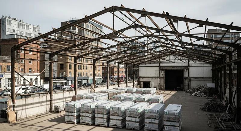 Dépose toiture fibrociment : hangar 240 m² — Chantenay, Nantes